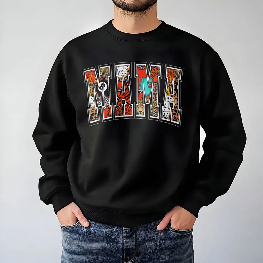 Mama Sweatshirt | Edgy Western Animal Print Graphic | Premium Soft Blend Crewneck | Trendy Mother's Day 2026 Gift for Her