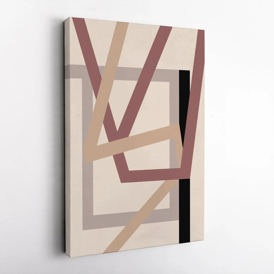 Abstract Geometric Wall Art | Overlapping Line Design | Premium Gallery-Quality Canvas | Modern Minimalist Home Decor Gift