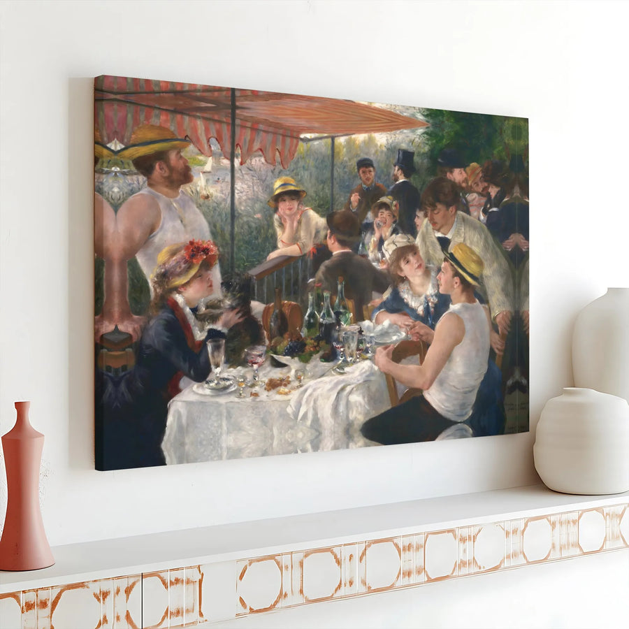Luncheon Of The Boating Party Canvas | Renoir Impressionist Art Print | Premium 1.25" Gallery Wrap | Museum Quality Wall Decor For Home Office