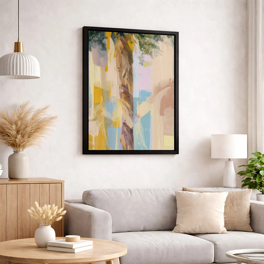 Abstract Tree Canvas Wall Art | Textured Brushstroke Painting Print | Gallery Quality 1.25 Inch Profile | Modern Home Decor for Living Room