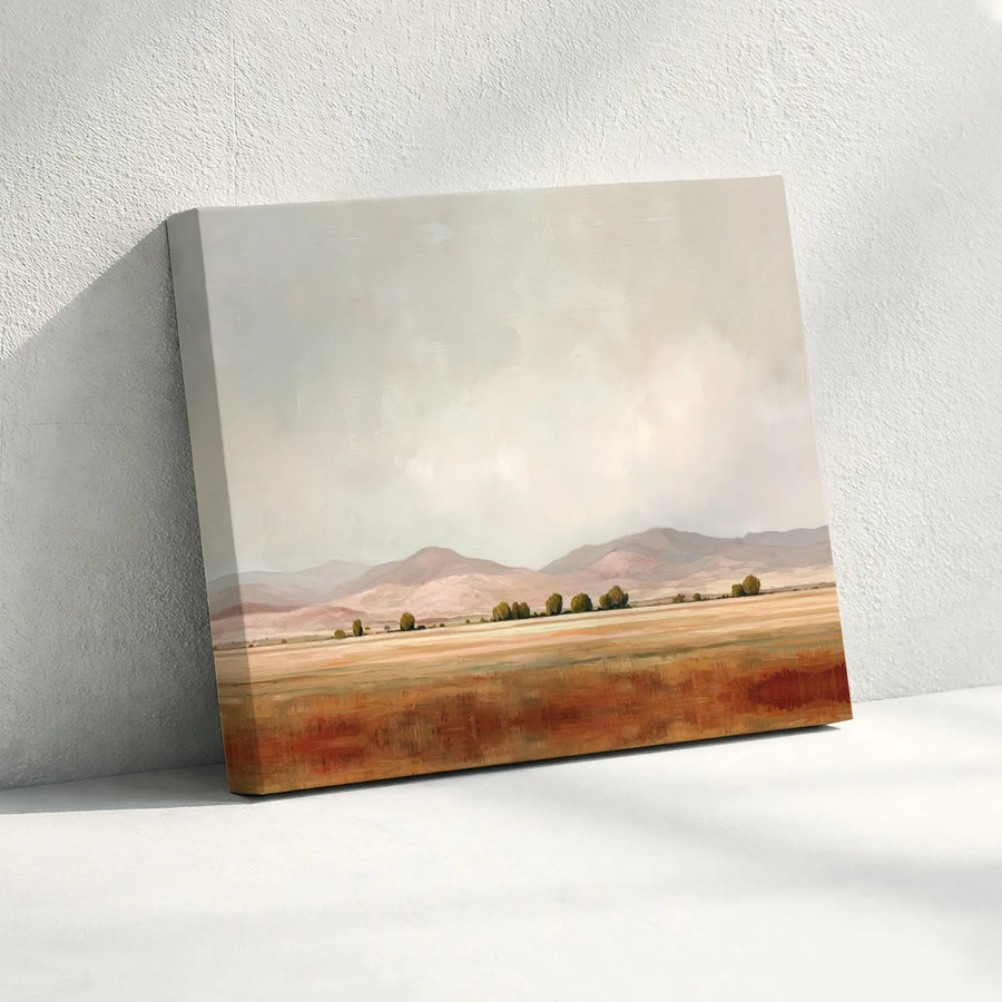 Landscape Wall Art Canvas | Modern Golden Field and Hills Print | 1.25-Inch Gallery Depth | Premium Home and Office Decor