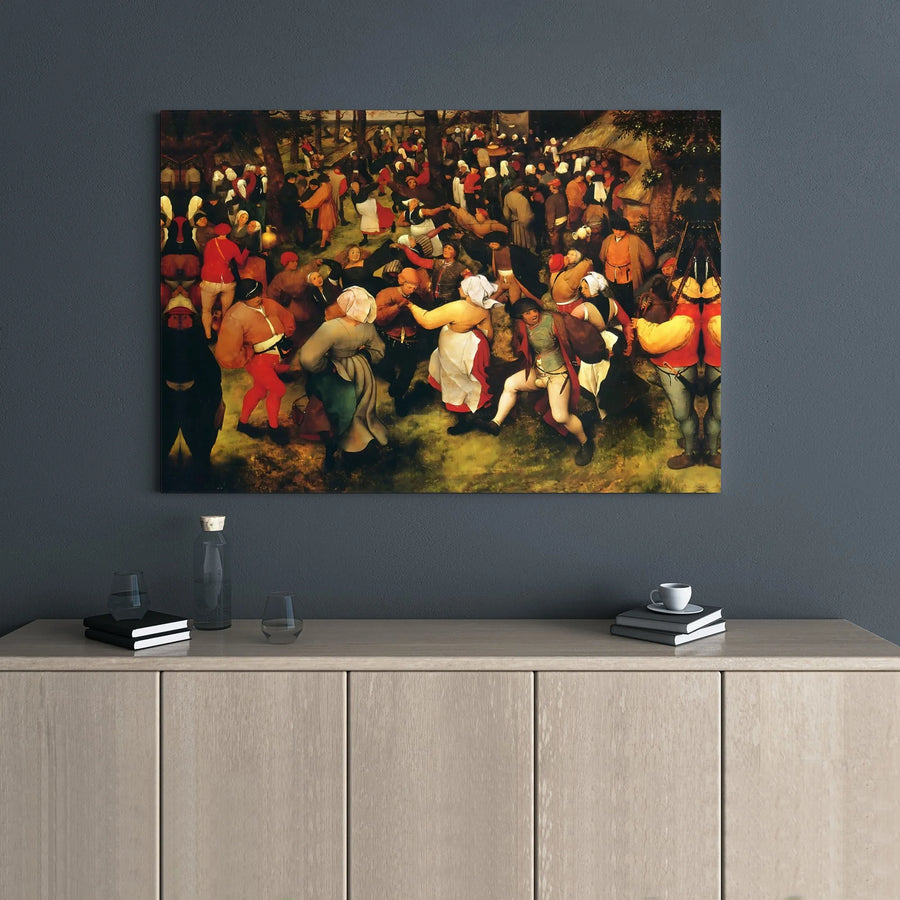 The Wedding Dance by Pieter Bruegel The Elder | Renaissance Folk Art Print | 1.25 Inch Gallery Wrap Canvas | Premium Classic Art Gift for Home Decor