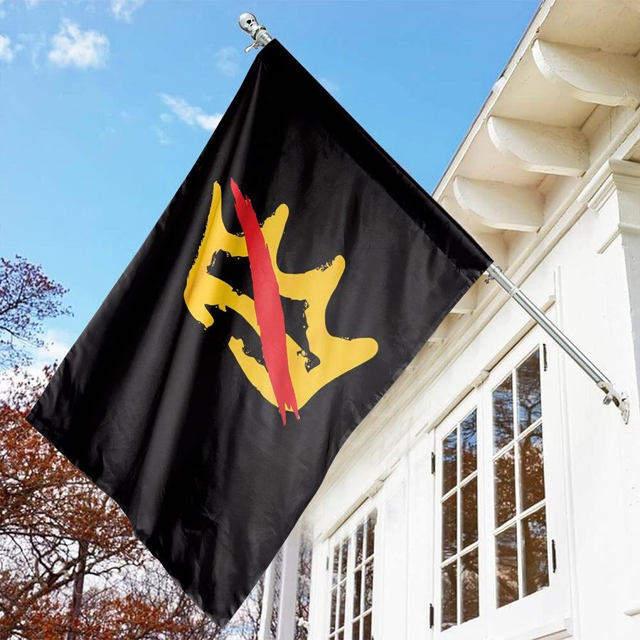Anti-Crown Vertical Garden Flag | Anarchy Symbol Graphic Print | Weather-Resistant Premium Polyester | Durable Outdoor Decor Gift