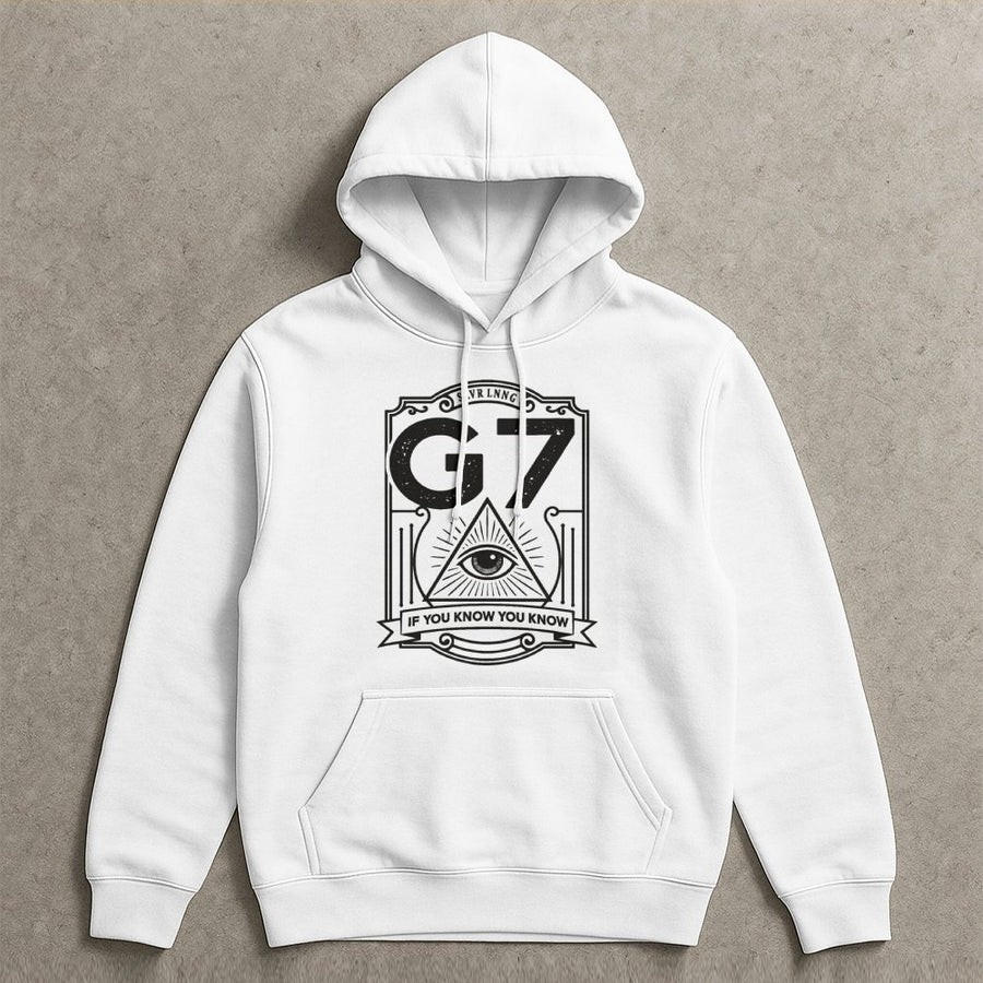 G7 Third Eye Hoodie | Occult Illuminati Style Graphic | Premium Cotton Blend | Spiritual Aesthetic Gift for Men and Women