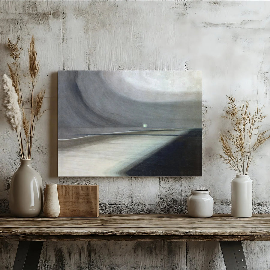 Serenity Abstract Landscape Canvas | Mikalojus Konstantinas Čiurlionis Wall Art | Premium Gallery Wrapped Print | Minimalist Home Decor Gift