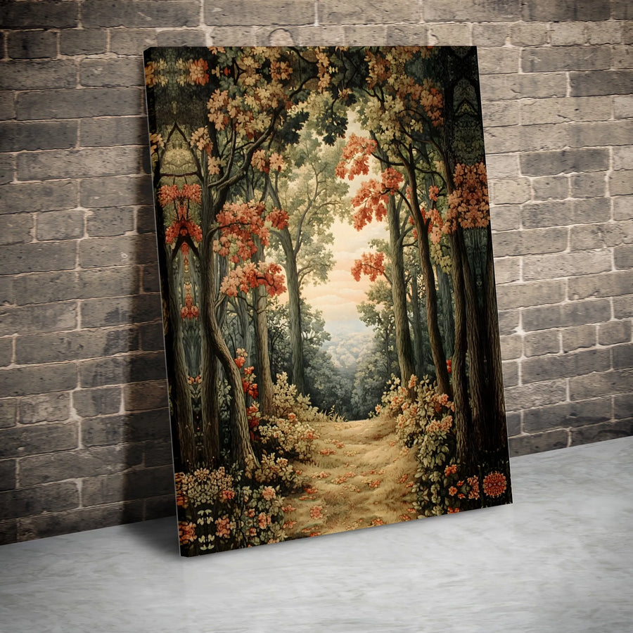 Enchanted Forest Canvas Wall Art | Whimsical Woodland Path Design | Premium Gallery Wrap 1.25 Inch Thick | Nature Lover Home Decor Gift