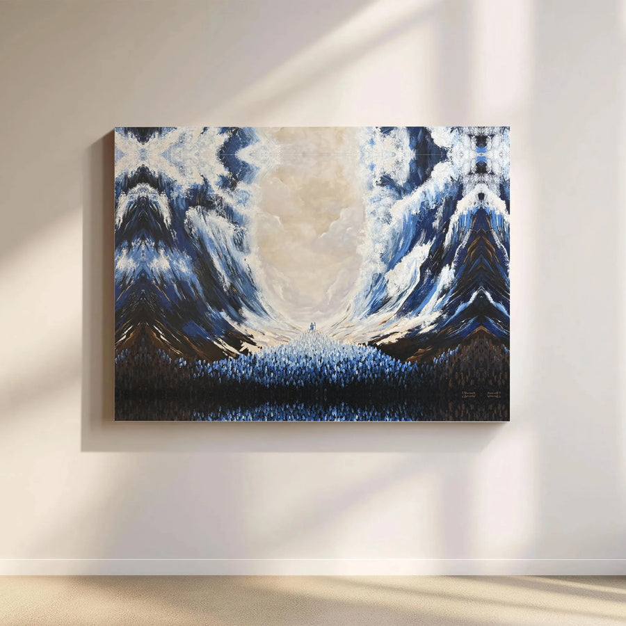 Moses Parting The Red Sea Canvas Wall Art | Abstract Biblical Landscape Print | Premium Fade-Resistant Gallery Wrap | Religious Home Decor Gift