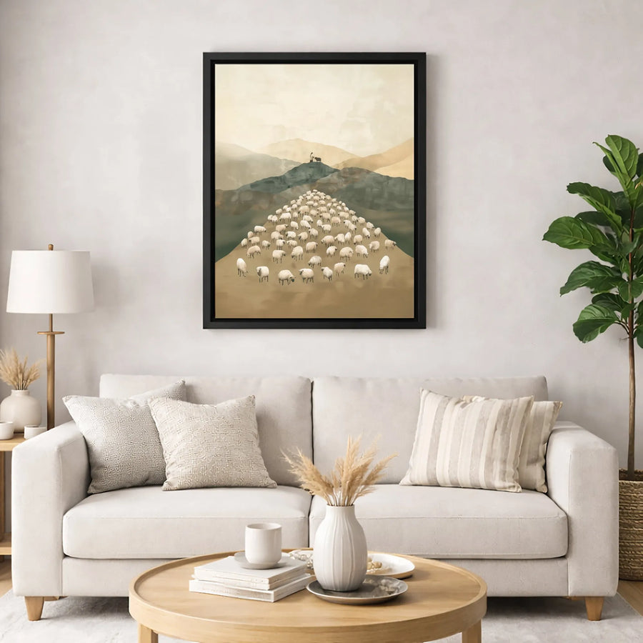 The Good Shepherd Canvas Art | Minimalist Religious Wall Decor | Premium Fade-Resistant Print | Spiritual Gift for Home or Church