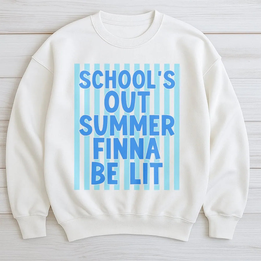 School's Out Summer Sweatshirt | Funny Last Day of School Graphic Sweatshirt | Soft Cotton Blend Pullover | Trendy Gift for Students and Teens