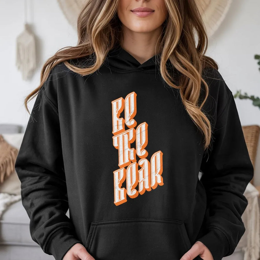 Be The Fear Hoodie | Retro 70s Style Graphic Pullover | Soft Cotton Blend | Motivational Inspirational Gift for Women and Men