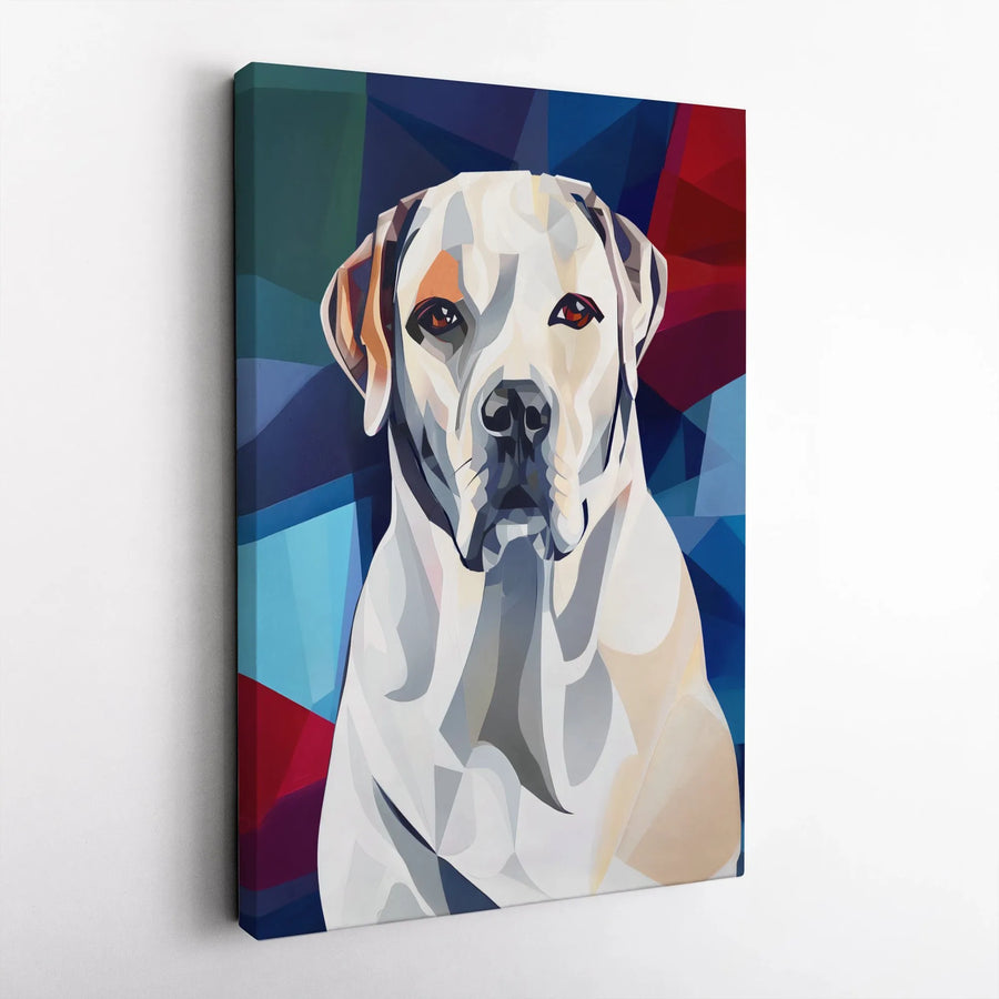 Labrador Retriever Canvas Art | Geometric Dog Portrait Wall Decor | Premium Fade-Resistant Print | Gift for Dog Lovers & Pet Owners