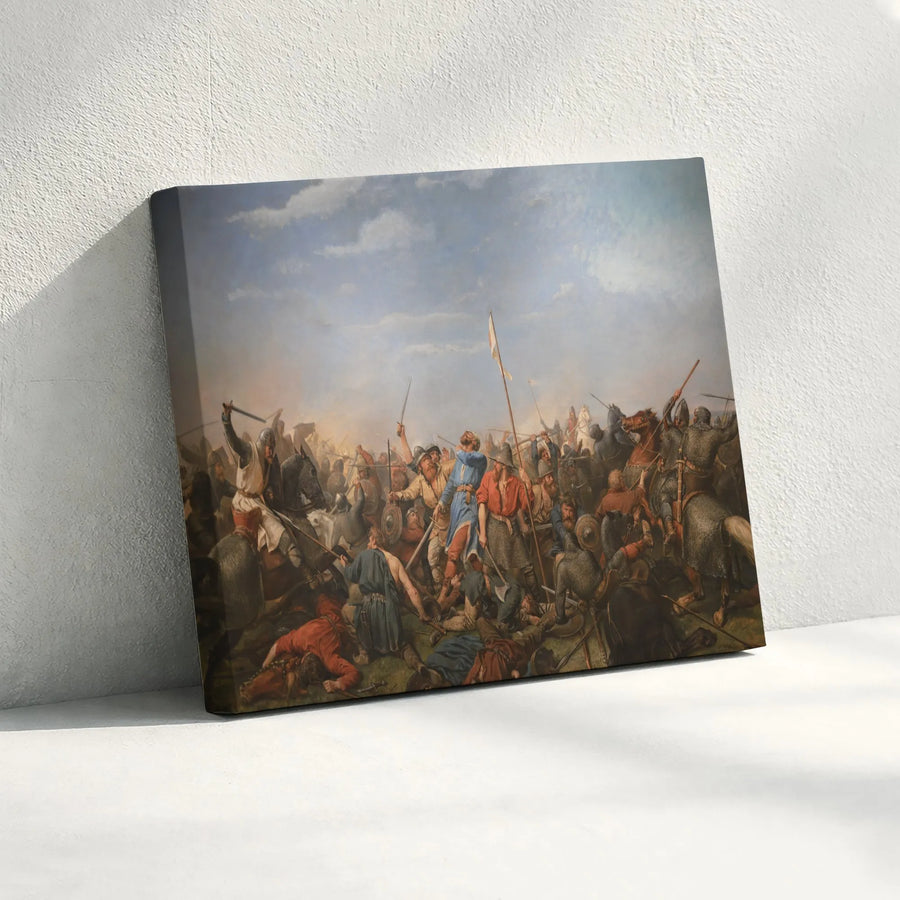 Viking Battle of Stamford Bridge Canvas | Peter Arbo Historical Wall Art | Premium Gallery Quality Print | Gift for Norse History Buffs