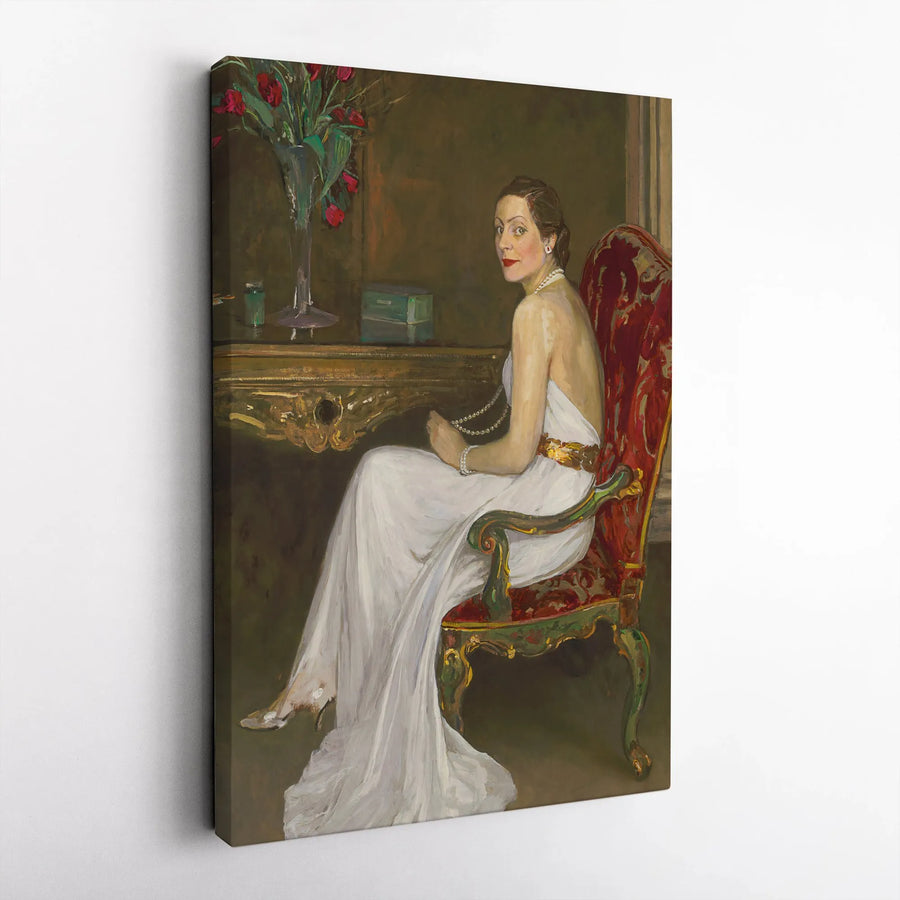 Thea Proctor Portrait Canvas Print | George W. Lambert Painting | Premium Gallery Wrap Wall Art | Collector's Gift for Classic Home Decor