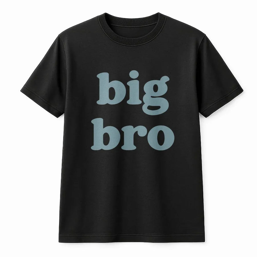 Promoted to Big Bro T-Shirt | Vintage Retro Font Design | Premium Soft Cotton Tee | Funny Pregnancy Announcement Gift for Brother, Family Matching