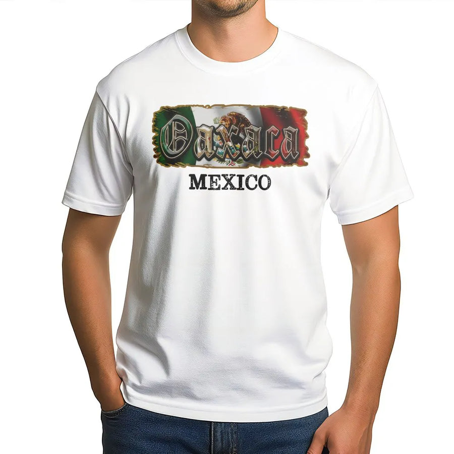 Oaxaca Mexico T-Shirt | Vintage Mexican Flag Graphic | Premium Cotton Blend | Gift for Oaxacan Pride
