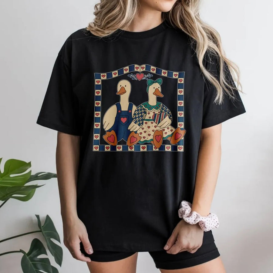 Vintage Goose T-Shirt | Cute Country Farmhouse Aesthetic | 100% Cotton Premium Tee | Cottagecore Graphic Gift for Women and Men