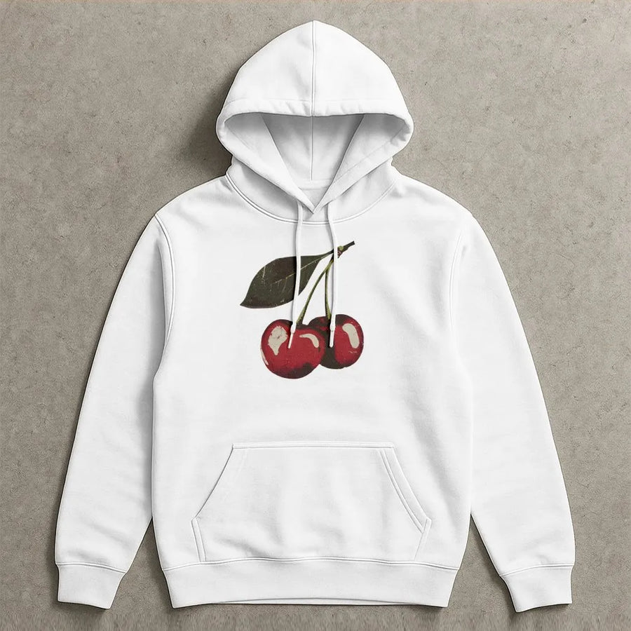 Vintage Cherry Hoodie | Retro Summer Fruit Graphic Tee | Soft Cotton Comfort Colors Shirt | Cute Foodie Aesthetic Gift for Women