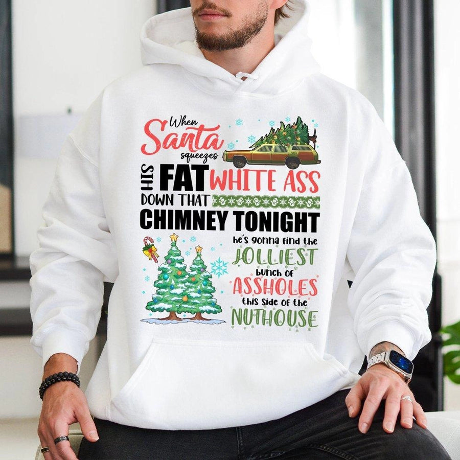 Funny Christmas Movie Hoodie | Retro Holiday Quote Graphic Sweatshirt | Premium Cotton Blend | Unisex Gag Gift For Movie Lovers