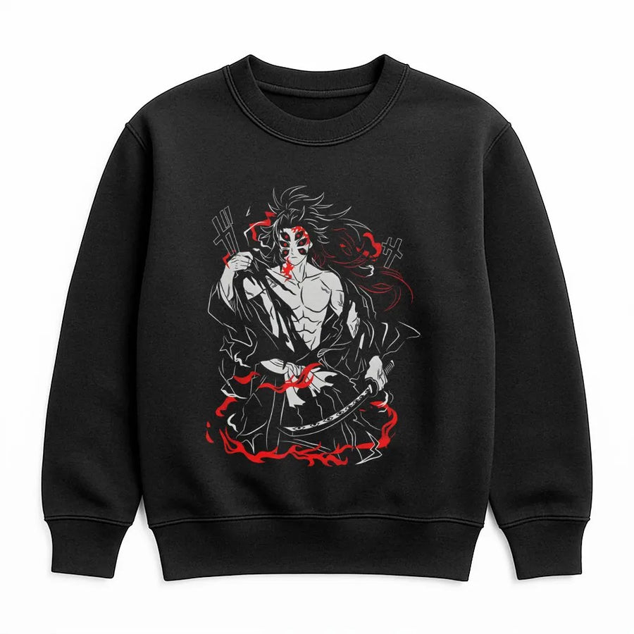Samurai Demon Sweatshirt | Dark Anime Warrior Graphic | Premium Cotton Blend | Unisex Streetwear Gift for Anime Fans