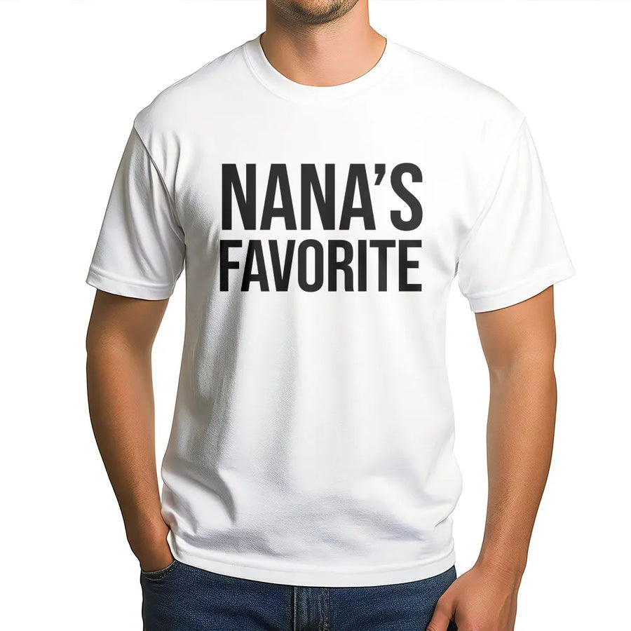 Nana's Favorite T-Shirt | Funny Family Reunion Graphic Tee | Premium Cotton Soft Crewneck | Perfect Gift For Grandchildren Or Daughter