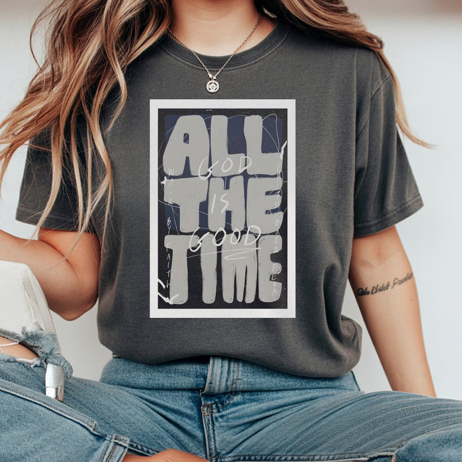 God Is Good All The Time T-Shirt | Modern Minimalist Christian Faith Quote Graphic | 100% Cotton Premium Unisex Tee | Religious Birthday Gift Idea