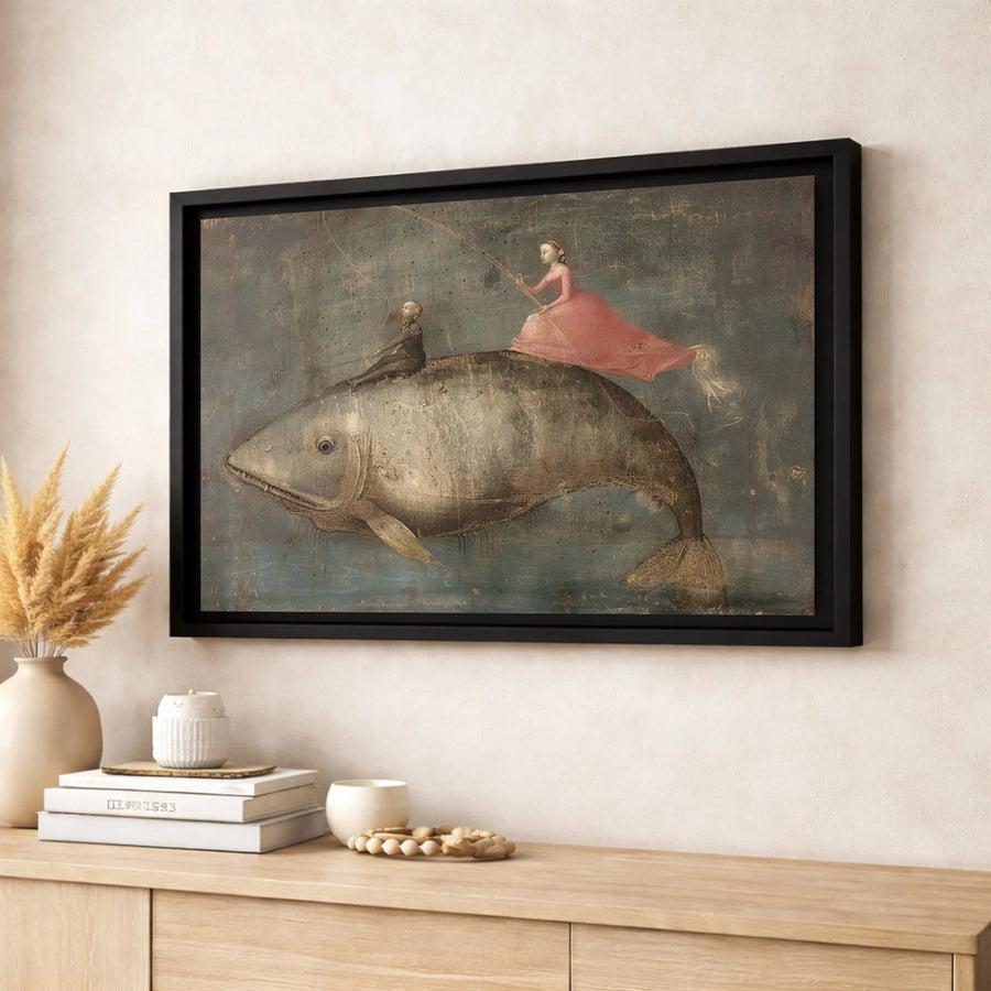 Hieronymus Bosch Wall Art | The Temptation Of St. Anthony Surrealist Painting | Gallery Quality Canvas Print | Unique Gothic Home Decor Gift