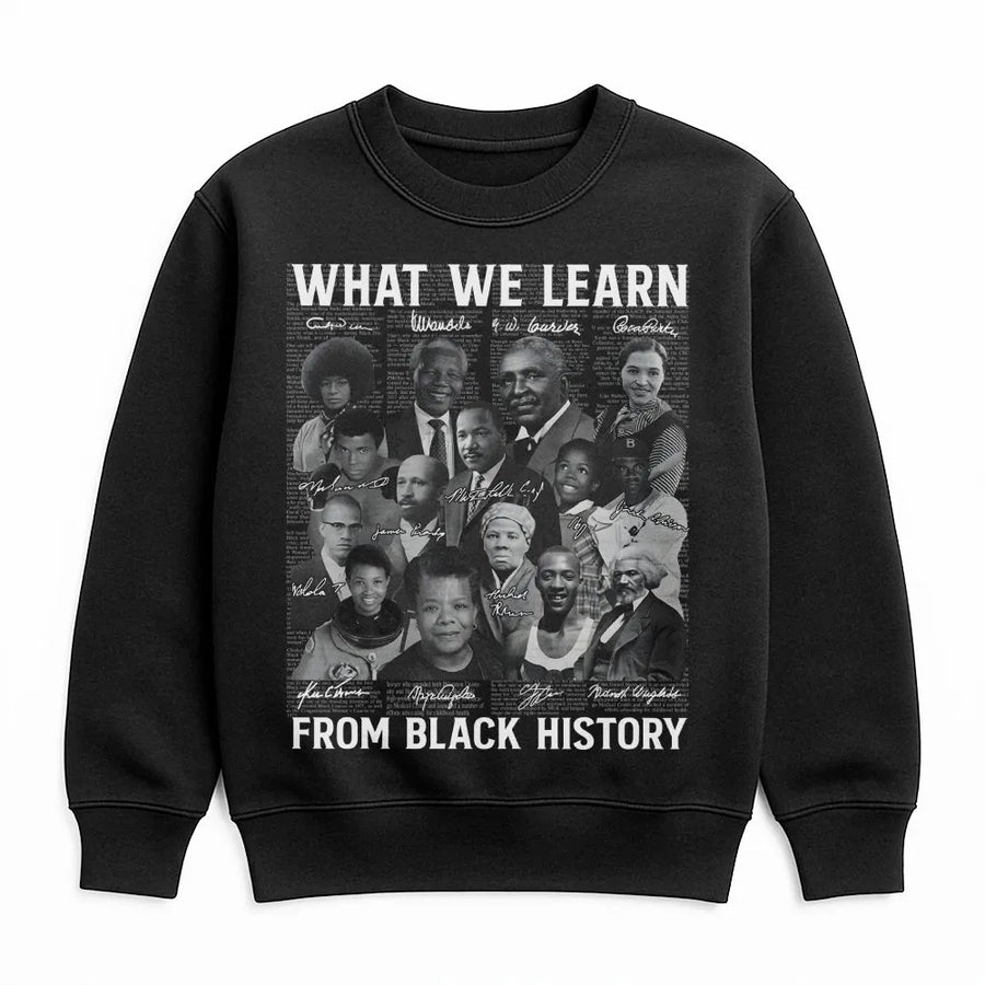 Black History Month Sweatshirt | Iconic Civil Rights Leaders Collage | Premium Cotton Blend | Gift for Teachers and History Buffs
