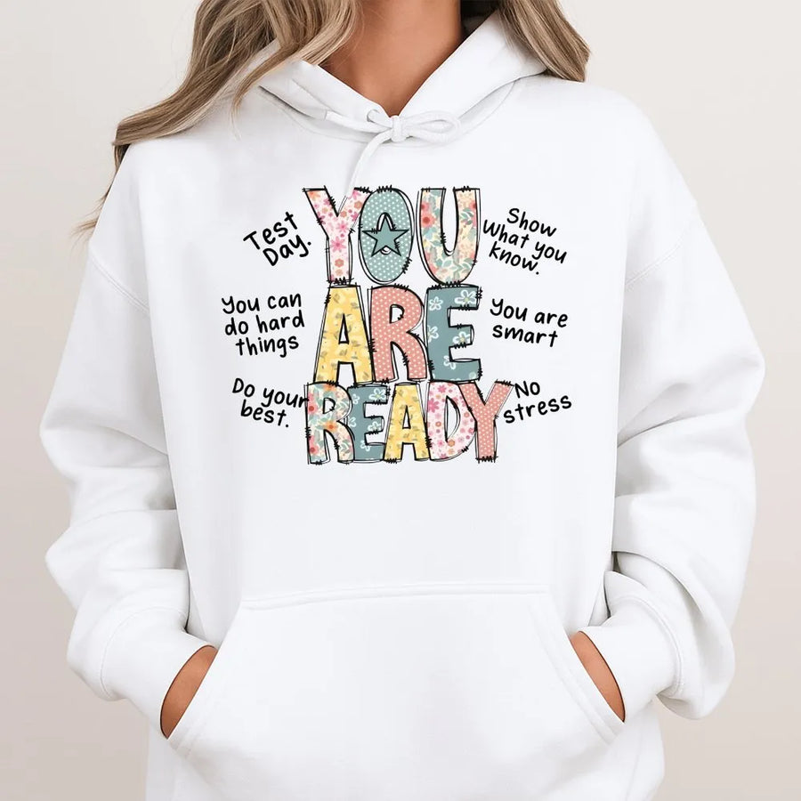 Teacher Test Day Shirt | You Are Ready Motivational Quote Tee | Soft Cotton Fabric | Elementary Teacher Encouragement Gift