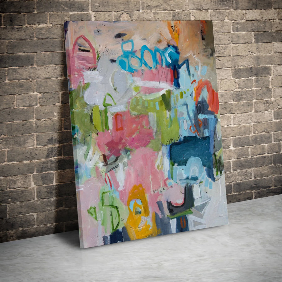 Abstract Canvas Wall Art | Colorful Modern Graffiti Art | Premium Gallery Wrapped Canvas | Living Room & Office Decor Gift