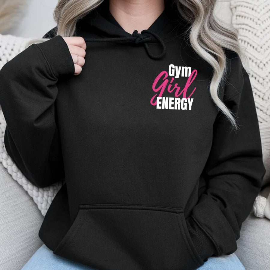 Gym Girl Energy Hoodie | Cute Workout Graphic Tee | Premium Cotton Fitness Apparel | Gift for Weightlifter Women