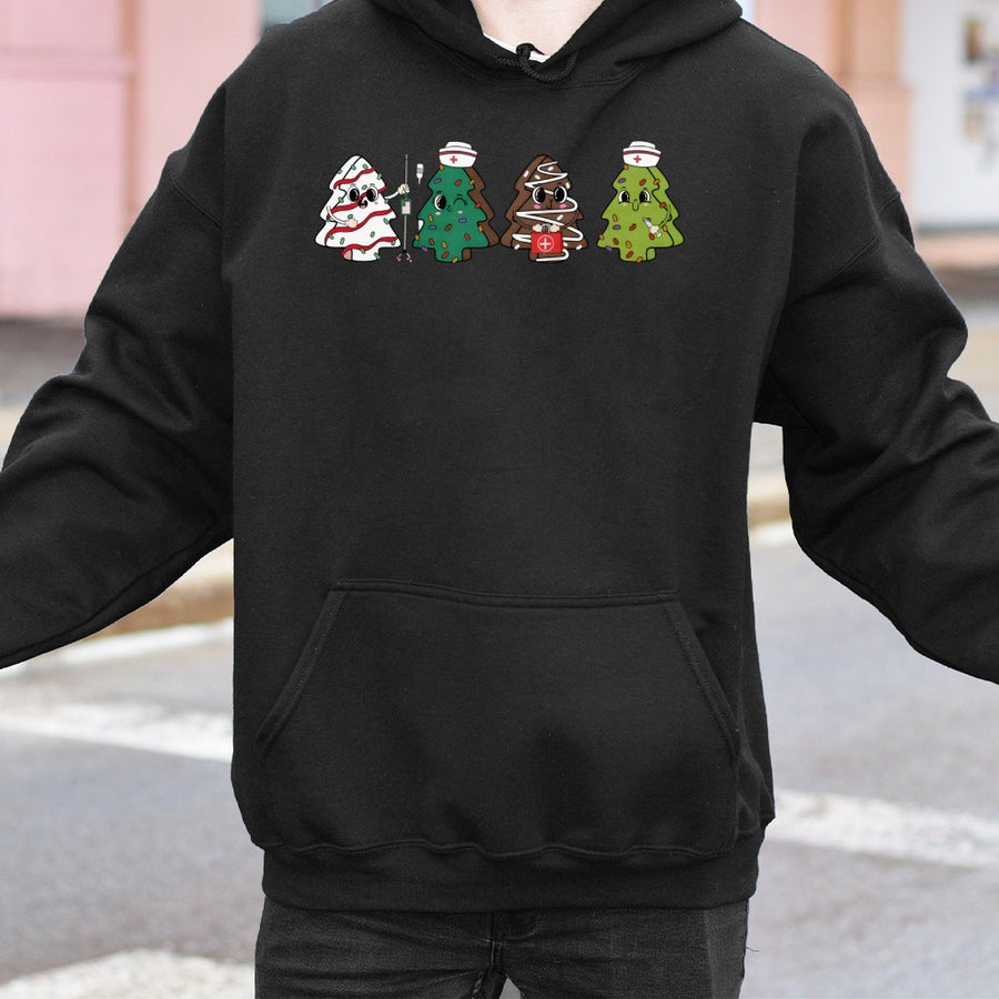 Nurse Christmas Hoodie | Cute Holiday Tree Medical Design | Premium Cotton Blend Sweatshirt | Unique Gift for Nurses and Nursing Students