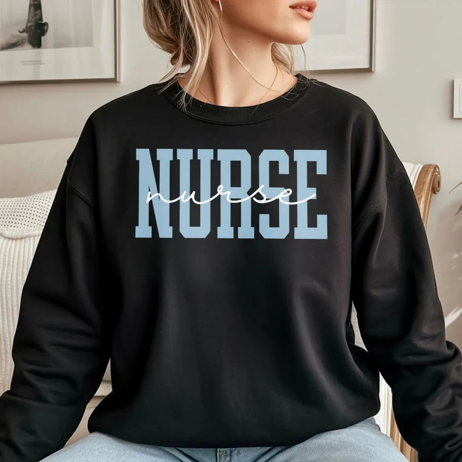 Nurse Sweatshirt | RN Appreciation Graphic Crewneck | Premium Cotton-Poly Blend | Gift for Nursing Student or Healthcare Professional