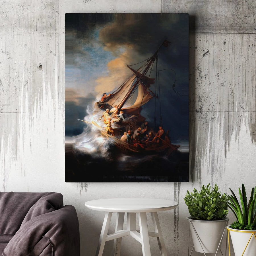 The Storm on the Sea of Galilee Canvas Print | Rembrandt Fine Art Reproduction | Gallery-Quality 1.25 Inch Thick Wall Art | Classic Museum Decor