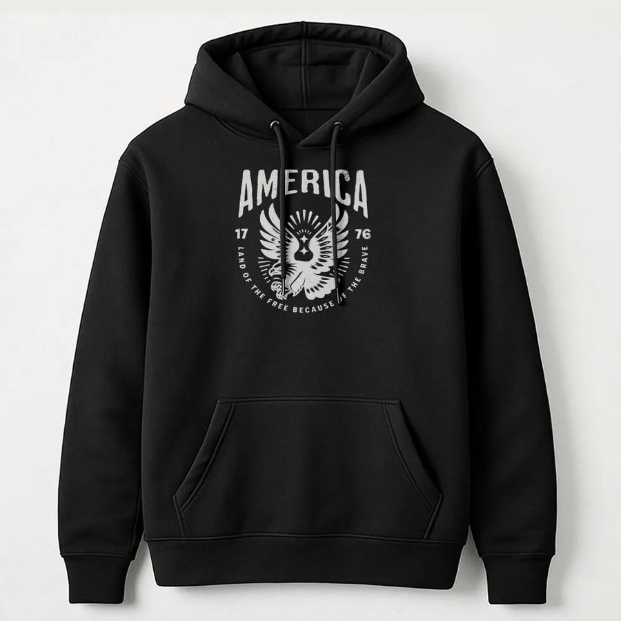 4th of July Hoodie | Vintage 1776 American Eagle Graphic | Premium Unisex Crewneck | Patriotic USA Independence Day Gift