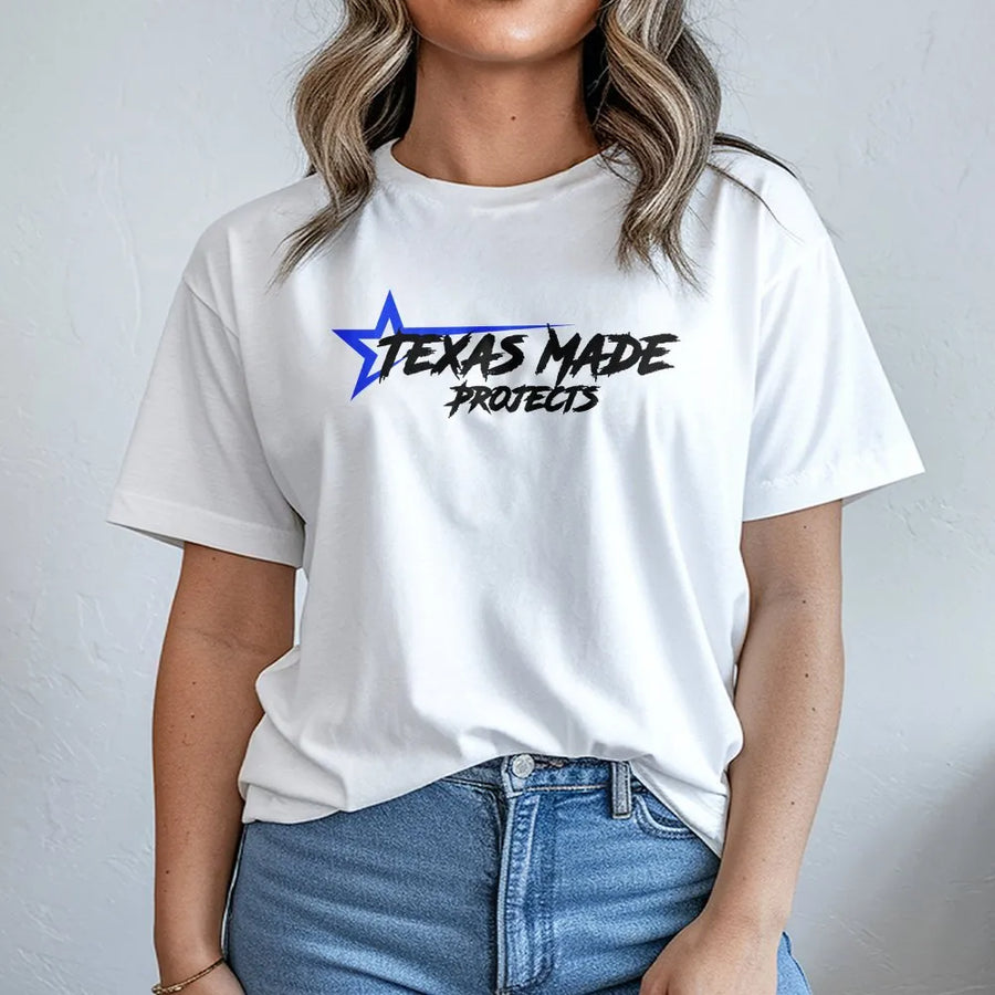 Texas Made T-Shirt | Blue Star Graphic Pullover | Premium Cotton Blend | Unisex Texas Pride Gift for Men and Women