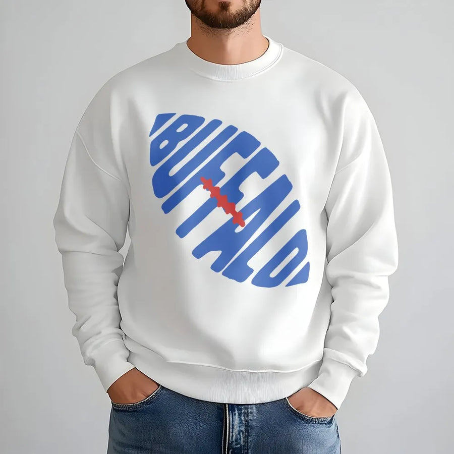 Buffalo Football Graphic Sweatshirt, Game Day, Retro Sports Inspired Unisex,  Go Bills