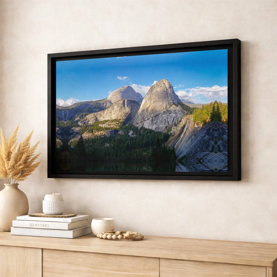 Yosemite National Park Canvas Art | Majestic Nevada Fall Mountain Landscape | Premium Gallery-Wrapped Print | Nature Lover Home Decor Gift