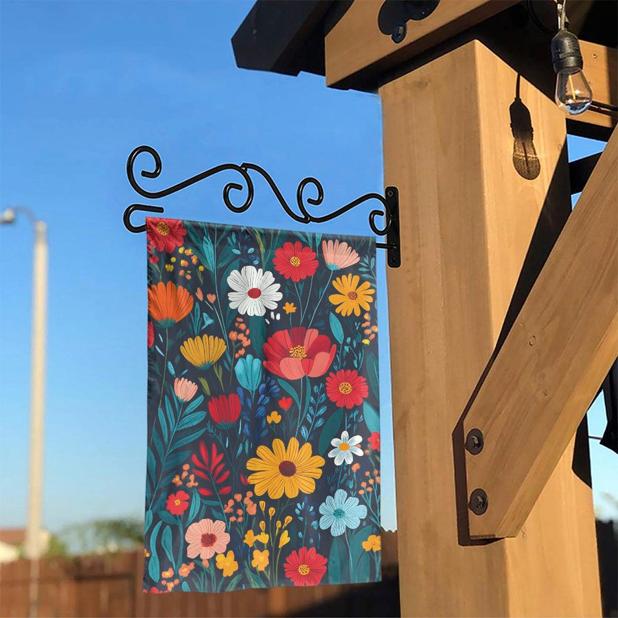 Floral Garden Flag | Vibrant Botanical Wildflower Print | Weather-Resistant Premium Polyester | Summer Yard Decor & Gardener Gift
