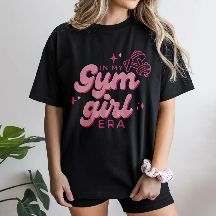 In My Gym Girl Era T-Shirt | Retro Aesthetic Workout Graphic Tee | Premium Soft Cotton | Fitness Gift for Her and Weightlifting Enthusiast