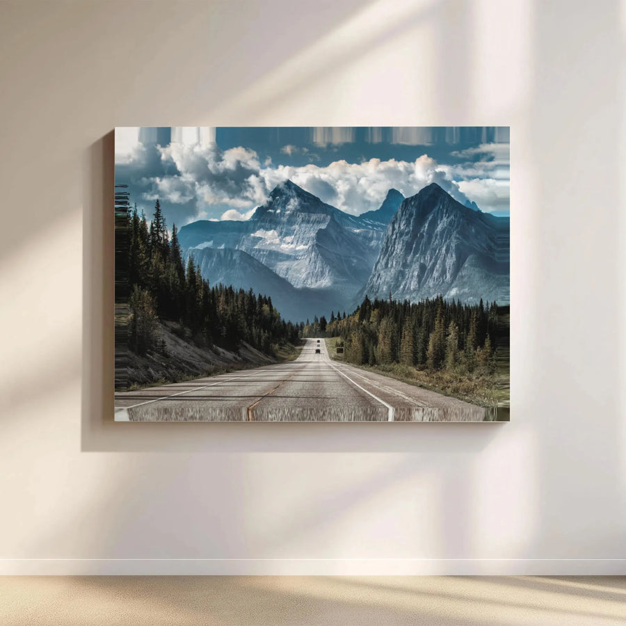 Rocky Mountain Road Trip Canvas Art | Majestic Landscape Mountain Wall Decor | Premium Fade-Resistant Gallery Print | Large Nature Gift for Home