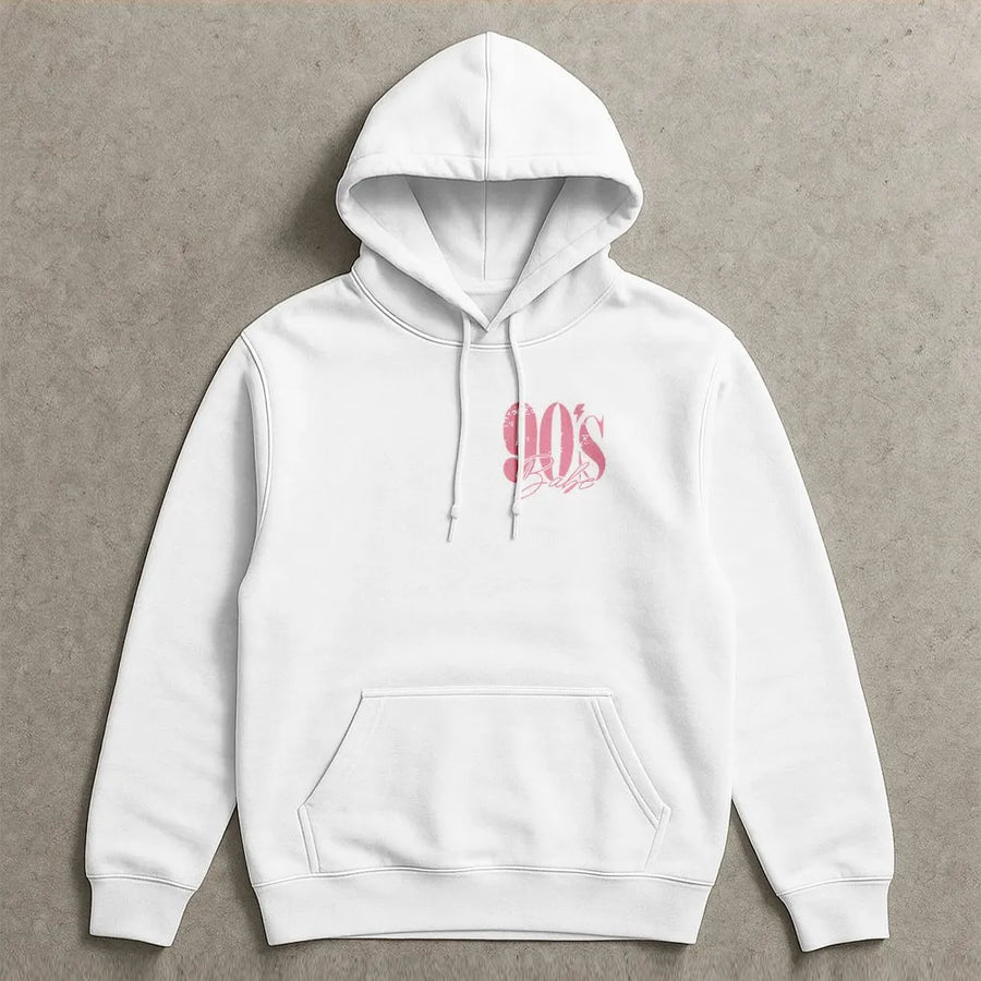 90s Babe Hoodie | Retro Y2K Graphic Sweatshirt | Premium Soft Pullover | Nostalgic 90s Throwback Gift