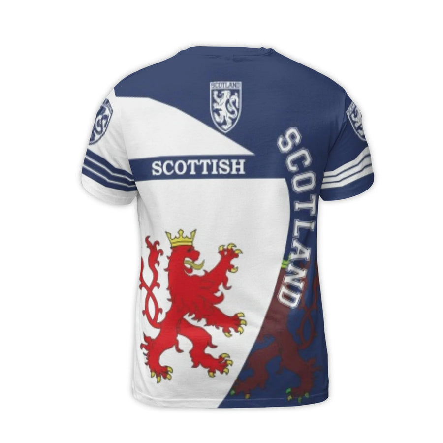 Scottish Lion Rampant 3D T-Shirt | Royal Scotland Crest Graphic Tee | Premium Polyester Stretch | Heritage Gift for Scottish Pride