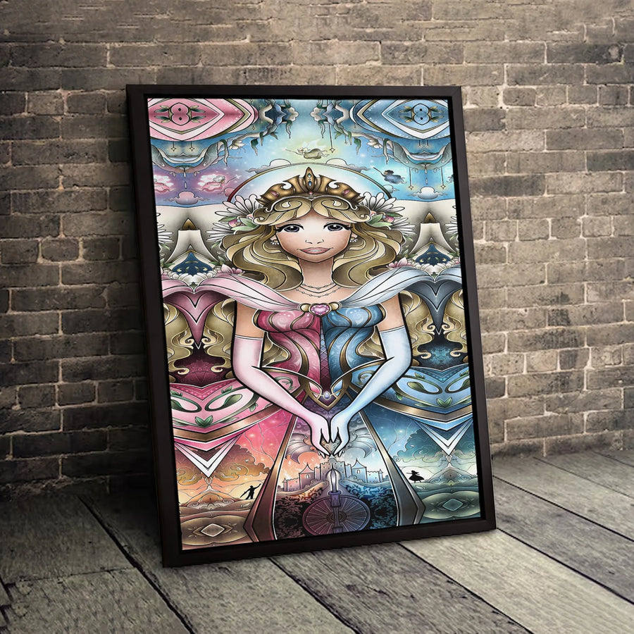 Princess Wall Art | Fantasy Fairy Tale Portrait | 1.25 Inch Premium Gallery Wrapped Canvas | Magical Bedroom Decor Gift