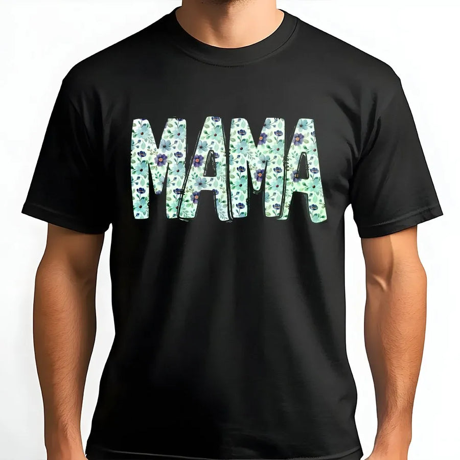 Floral Mama T-Shirt | Vintage Botanical Lettering Sweatshirt | Premium Soft Blend Pullover | Cute Mothers Day Gift for Mom