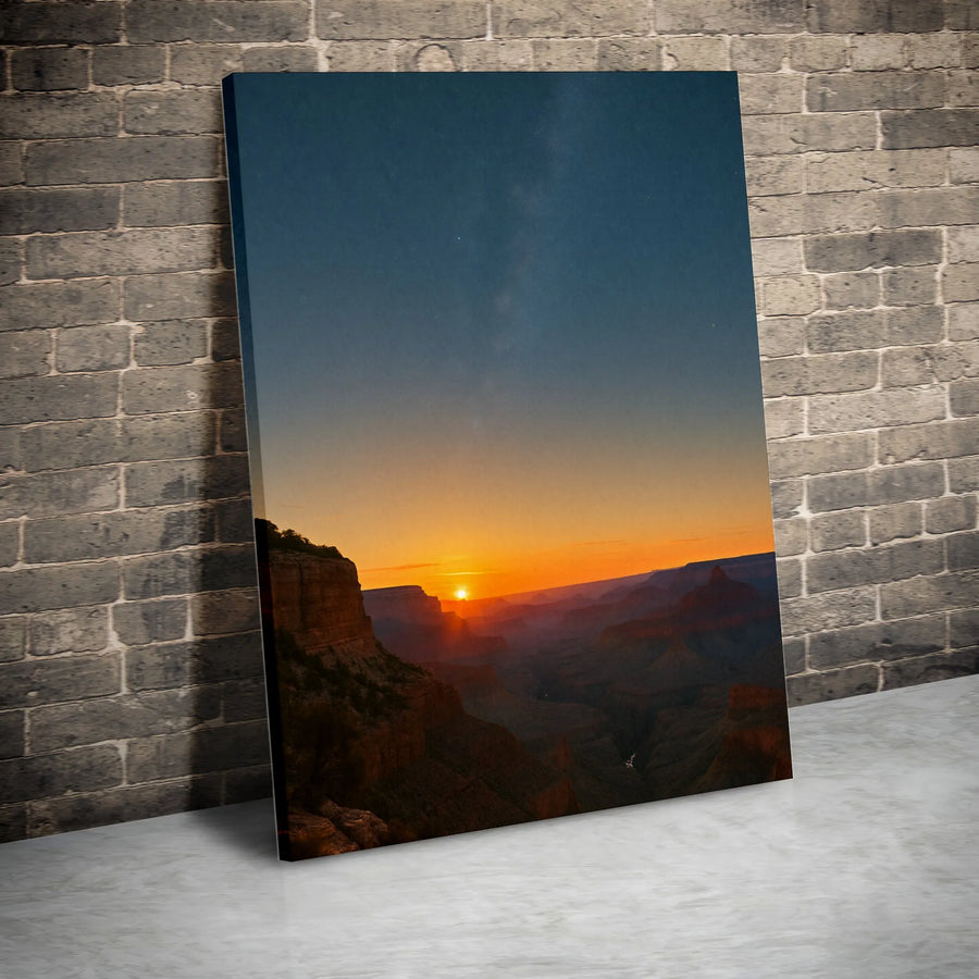 Grand Canyon Sunrise Canvas Wall Art | Vertical National Park Landscape | Gallery Wrap Professional Print | Premium Home & Office Decor Gift