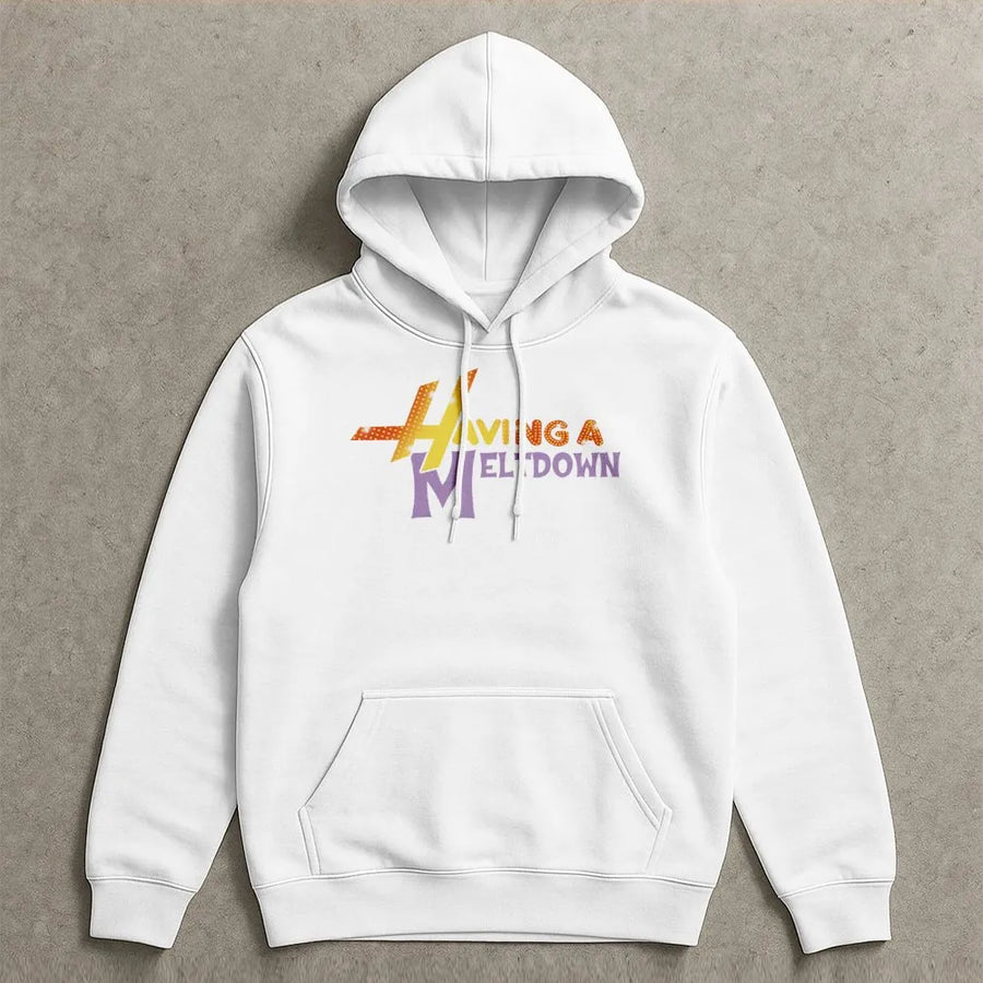 Having A Meltdown Hoodie | Retro Disco Aesthetic Graphic | Premium Cotton Blend Unisex Pullover | Funny Mental Health Gift for Her