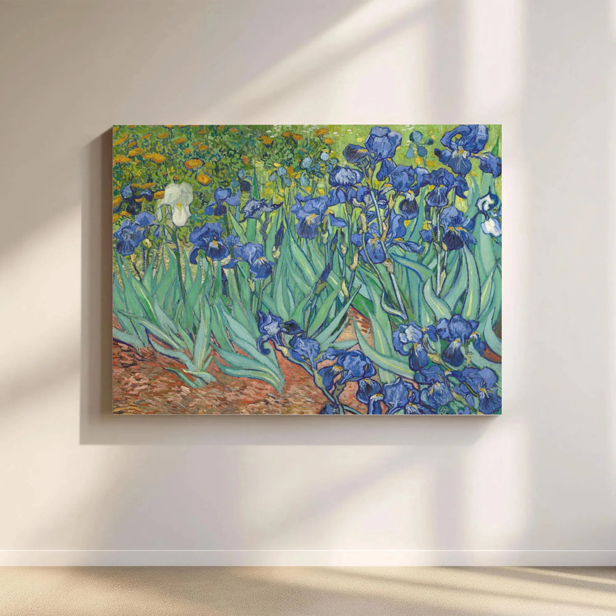 Van Gogh Irises Horizontal Canvas Print | Classic Impressionist Floral Wall Art | 1.25" Gallery Wrap, Fade-Resistant Inks | Vintage Masterpiece Gift for Art Lovers