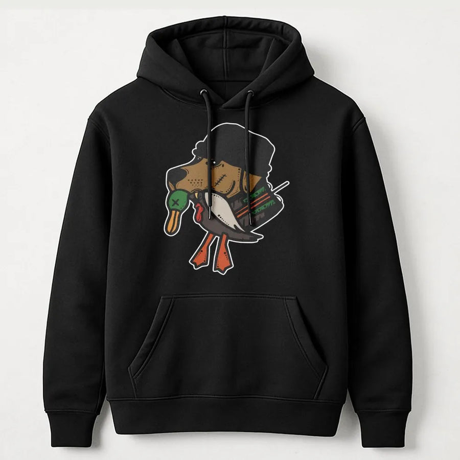 Duck Hunting Dog Hoodie | Waterfowl Retriever Graphic Design | Premium Cotton Blend | Gift for Hunter & Outdoorsman