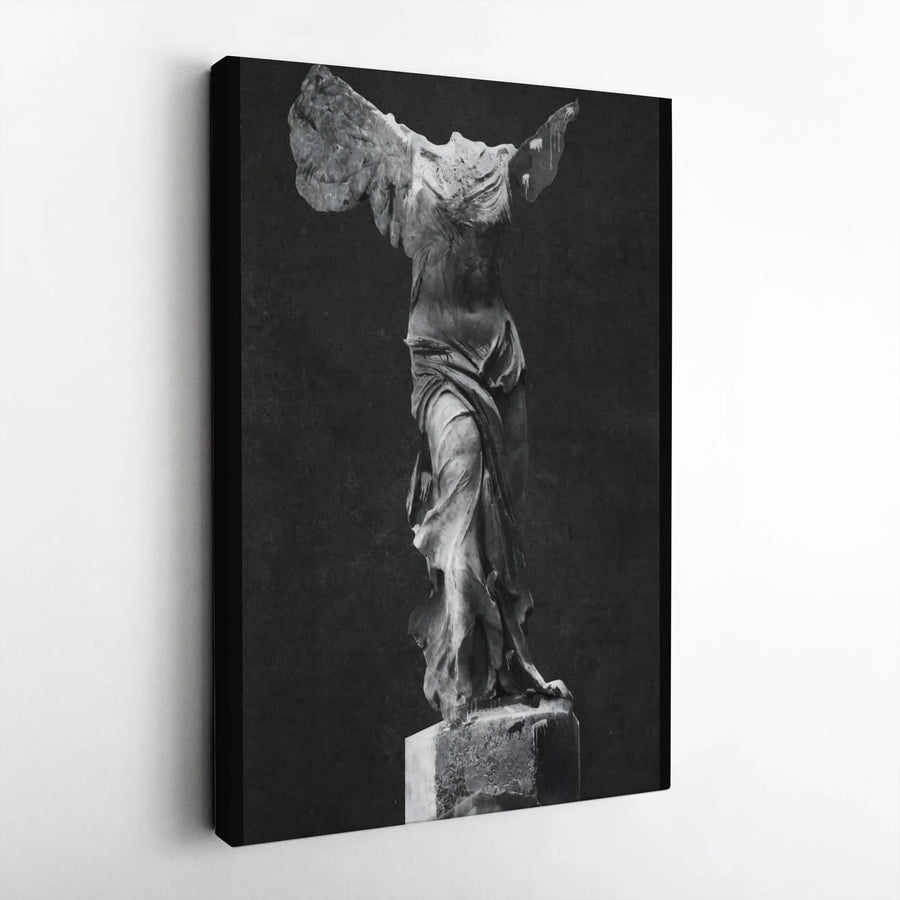 Winged Victory of Samothrace Canvas | Greek Statue Wall Art | Premium Gallery Wrap Print | Aesthetic Home Office Decor