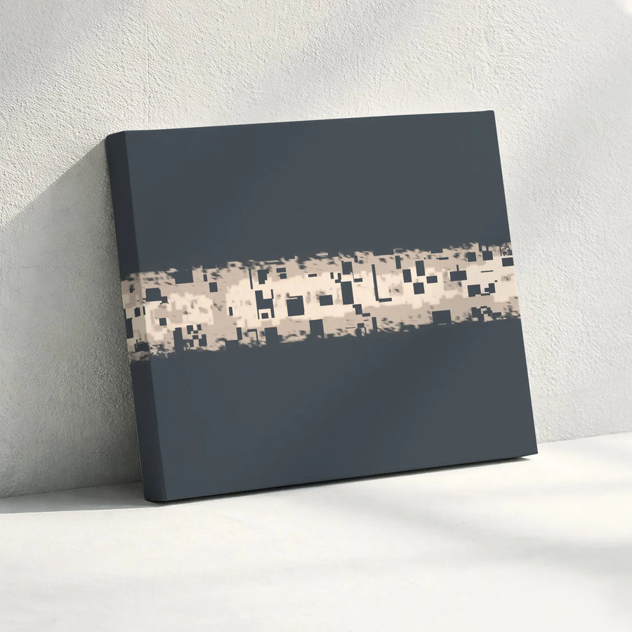 Abstract Digital Stripe Canvas Art | Modern Geometric Pixelated Wall Decor | Premium Gallery Wrap Print | Minimalist Office & Living Room Gift